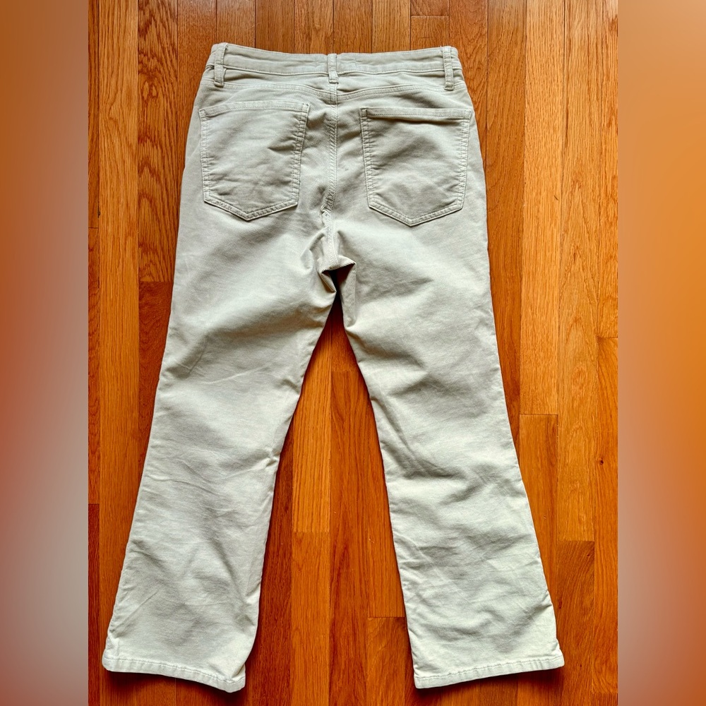 Mango flared cropped corduroy jeans cream ecru Size 8 - Picture 7 of 9
